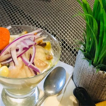 Inkawasi Peruvian Restaurant - Mango Cevichero - Mango ceviche with shrimp and fish and mango - so good - Latin American Near Me - Bradenton, Florida