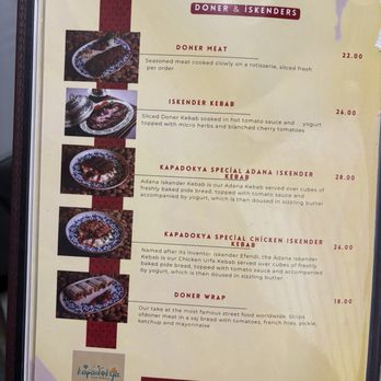 Kapadokya Kebab House - the menu - Turkish Near Me - Burlington, Ontario
