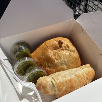 Milohas - Small Beef and potato empanada, guava finger, chimichurri sauce, $10 total - Bakeries Near Me - San Jose, California