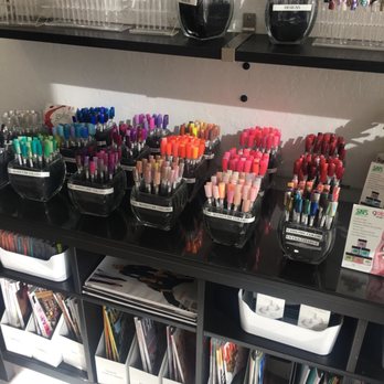Greenfield Nails & Spa - Gilbert - Gel polish color display. Super easy to pick from! - Nail Salons Near Me - Gilbert, Arizona