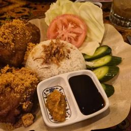 Ayam Goreng Kalasan fried chicken and rice
