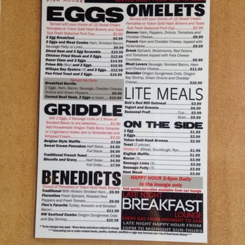 Finn's Fish House - Breakfast menu! - Seafood Near Me - Seaside, Oregon Finn's Fish House - Breakfast menu! - Seafood Near Me - Seaside, Oregon