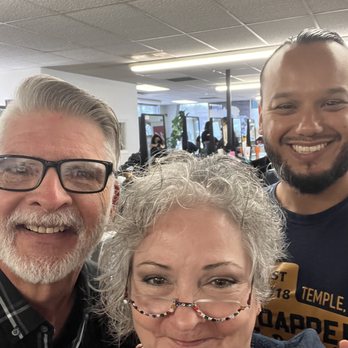 Salon Karen - Larry , Karen, and Jacob at Career Day ! - Hair Salons Near Me - Temple, Texas