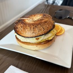 GREG -- Everything bagel with egg and cheese.