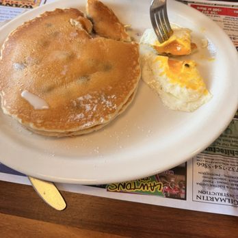 Hightstown Diner - Blueberry pancakes and an egg over medium. - Diners Near Me - Hightstown, New Jersey Hightstown Diner - Blueberry pancakes and an egg over medium. - Diners Near Me - Hightstown, New Jersey