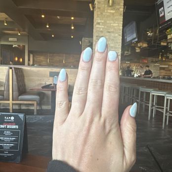 Glee Nails & Spa - Broken nail (these are my real nails with dip, no tips) - Nail Salons Near Me - Plymouth, Michigan
