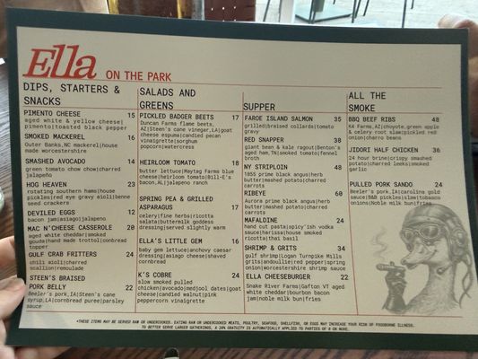 Menu photo 3 Ella on the Park Scottsdale, AZ