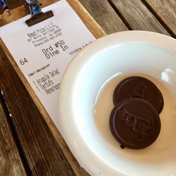 Nomad Pizza - Complimentary dark chocolate thins with the check - Pizza Near Me - Princeton, New Jersey Nomad Pizza - Complimentary dark chocolate thins with the check - Pizza Near Me - Princeton, New Jersey