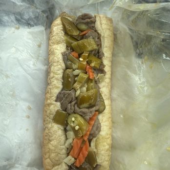 Wrigleys Italian Beef - Italian beef with Chicago-style giardiniera. Perfection - Sandwiches Near Me - Matthews, North Carolina Wrigleys Italian Beef - Italian beef with Chicago-style giardiniera. Perfection - Sandwiches Near Me - Matthews, North Carolina
