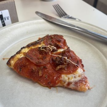 Bertalotto's Pizza - Slice of double pepperoni with bacon - Pizza Near Me - Sealy, Texas