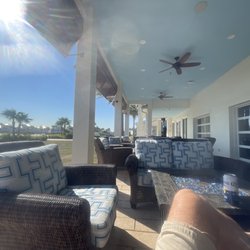 Crystal Lagoon - Lounging outside the restaurant