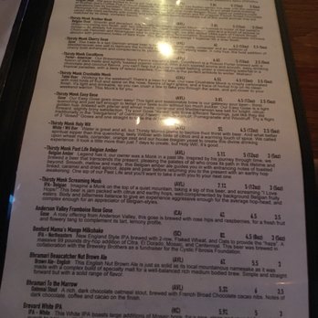 Thirsty Monk - Menu - Breweries Near Me - Asheville, North Carolina