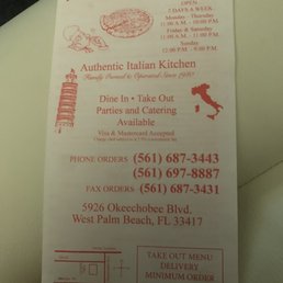 Menu front Menu front