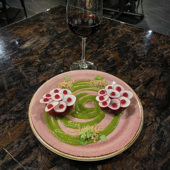 XO Restaurant - Beet stuff with some chimichuri, cilantro-forward, sauce! Yum? Hell yeah! - Asian Fusion Near Me - Honolulu, Hawaii XO Restaurant - Beet stuff with some chimichuri, cilantro-forward, sauce! Yum? Hell yeah! - Asian Fusion Near Me - Honolulu, Hawaii