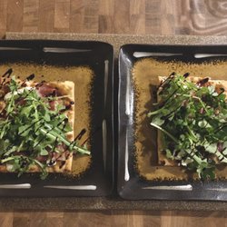 Indy Urban Foodies - We made fig, prosciutto, goat cheese and arugula flatbread