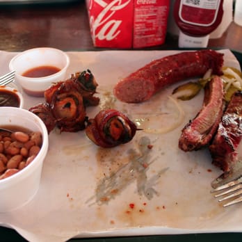 Hard Eight BBQ - Hard Eight BBQ - Sausage, Ribs, Chicken Poppers and Beans - Barbeque Near Me - Stephenville, Texas
