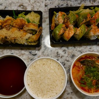 Sushi Zoa - Crunch Roll (top left)
Ichi Roll (top right)
Nappa Cabbage Kimchi
Rice - Sushi Bars Near Me - Hutto, Texas Sushi Zoa - Crunch Roll (top left)
Ichi Roll (top right)
Nappa Cabbage Kimchi
Rice - Sushi Bars Near Me - Hutto, Texas