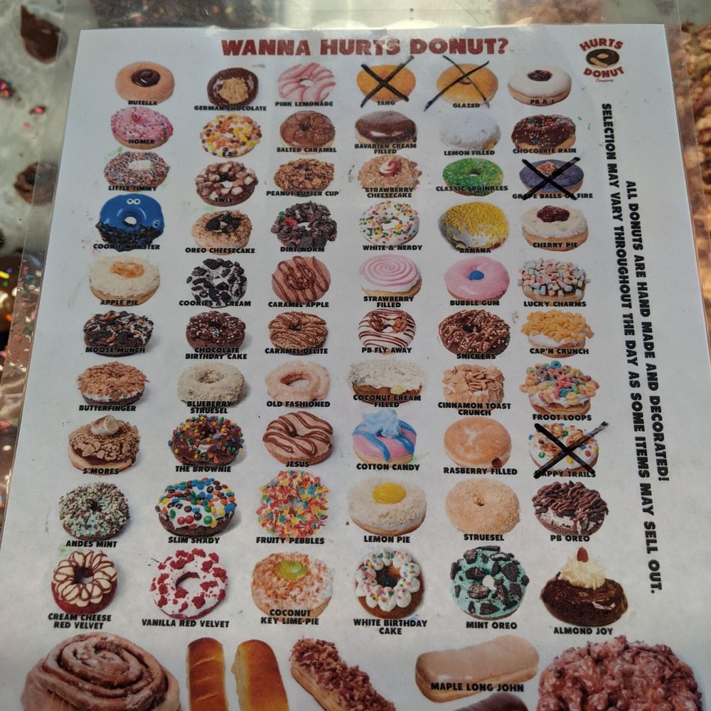 Hurts Donut Company - Many of their donut option and they have gluten free donuts - Donuts Near Me - Omaha, Nebraska Hurts Donut Company - Many of their donut option and they have gluten free donuts - Donuts Near Me - Omaha, Nebraska