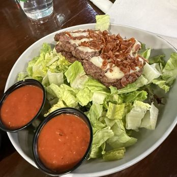Wahlburgers - Burger turned into salad. PROTEIN STYLE !! - American Near Me - Las Vegas, Nevada Wahlburgers - Burger turned into salad. PROTEIN STYLE !! - American Near Me - Las Vegas, Nevada