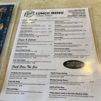 Nico's Pier 38 - Menu - Seafood Near Me - Honolulu, Hawaii Nico's Pier 38 - Menu - Seafood Near Me - Honolulu, Hawaii
