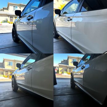 Howthorn Dent Specialist - Before (top) after (bottom) - Body Shops Near Me - Henderson , Nevada Howthorn Dent Specialist - Before (top) after (bottom) - Body Shops Near Me - Henderson , Nevada