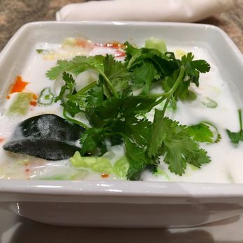 Bahn Thai - Tom kha - Coconut soup with veggies and mushrooms - Thai Near Me - Charlotte, North Carolina