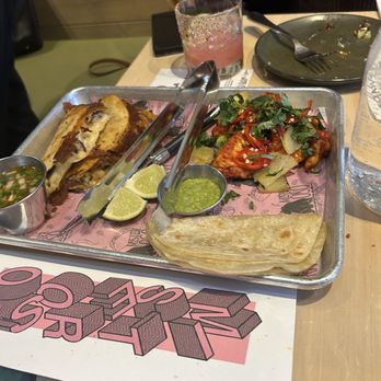 Mister Oso - Queso birria tacos and cauliflower Al pastor tacos- served family style. Both tasty but birria is where it's at - Tacos Near Me - Denver, Colorado Mister Oso - Queso birria tacos and cauliflower Al pastor tacos- served family style. Both tasty but birria is where it's at - Tacos Near Me - Denver, Colorado
