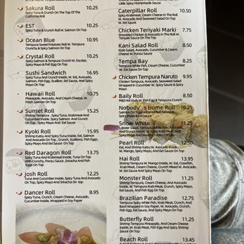 Crazy Sushi - Dynamite Roll, Florida roll, Rock In Roll - Sushi Bars Near Me - Jacksonville, Florida