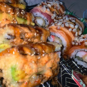 Red Ginger Asian Fusion - Awesome Roll and Crazy Roll I ordered for delivery. - Chinese Near Me - Duluth, Georgia Red Ginger Asian Fusion - Awesome Roll and Crazy Roll I ordered for delivery. - Chinese Near Me - Duluth, Georgia