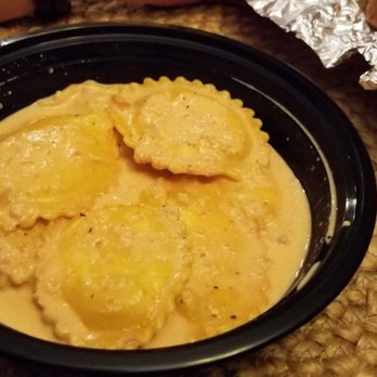 Pasta Fresca - Ravioli of the day, saffron with ricotta cheese, not sure on sauce, maybe the vodka pink sauce? - Italian Near Me - Reno, Nevada Pasta Fresca - Ravioli of the day, saffron with ricotta cheese, not sure on sauce, maybe the vodka pink sauce? - Italian Near Me - Reno, Nevada