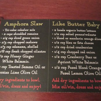 Amphora Nueva - Delicious Amphora Nueva Salad Recipes -- Amphora Slaw and Like Butter Baby - Olive Oil Near Me - Lafayette, California