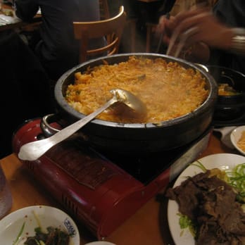Cho Sun Ok Restaurant - Beef Brisket with Kim chee fried rice at end - Korean Near Me - Chicago, Illinois Cho Sun Ok Restaurant - Beef Brisket with Kim chee fried rice at end - Korean Near Me - Chicago, Illinois