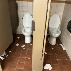 Mount Rushmore KOA - 4 stalls to each camping zone, always seemed to need a good cleaning