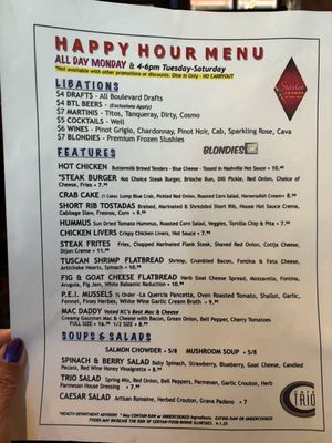 Menu photo 6 Cafe Trio Kansas City, MO