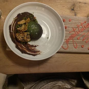 Ledger Restaurant & Bar - Chocolate matcha cake - Desserts Near Me - Salem, Massachusetts Ledger Restaurant & Bar - Chocolate matcha cake - Desserts Near Me - Salem, Massachusetts
