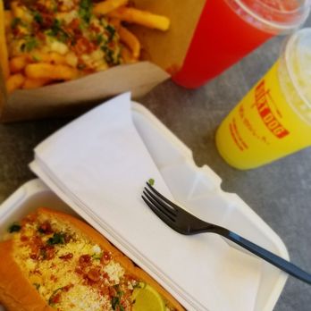 Dirt Dog Downey - What do you see? I see a elote dog, dirty chili fries, watermelon and pina drinks to accompany a beautiful Saturday afternoon. - Hot Dogs Near Me - Downey, California Dirt Dog Downey - What do you see? I see a elote dog, dirty chili fries, watermelon and pina drinks to accompany a beautiful Saturday afternoon. - Hot Dogs Near Me - Downey, California