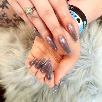 Awesome Nails and Spa - Acrylic nails with simple color looks nice and fresh!!! - Nail Salons Near Me - Birmingham, Alabama