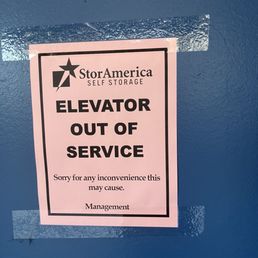 Broken elevator.