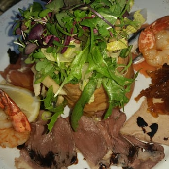 Brussels Bistro - Crazy salad. Foie gras .... Mmmm .... - Belgian Near Me - Laguna Beach, California