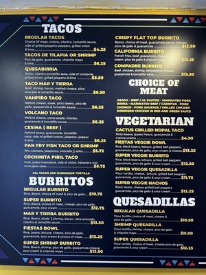 Menu photo 5 Chuy's Fiestas San Francisco, CA