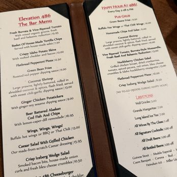 Elevation 486 - Menu - Bars Near Me - Twin Falls, Idaho Elevation 486 - Menu - Bars Near Me - Twin Falls, Idaho