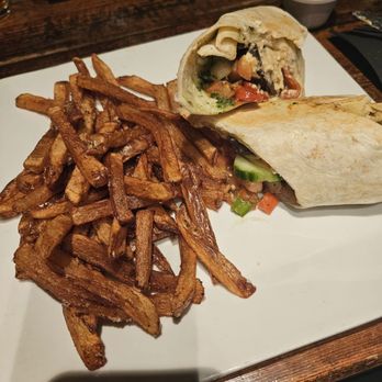 Chatty Monks Brewing - Eggplant falafel wrap - New American Near Me - West Reading, Pennsylvania
