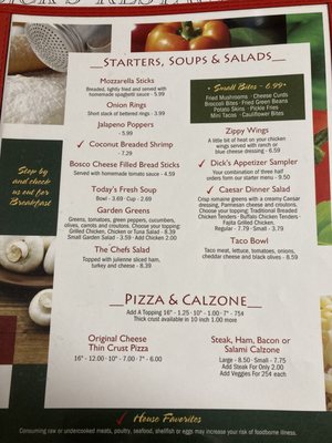 Menu photo 5 Dick's Restaurant Mexico, ME