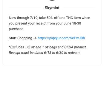 Skymint - Ann Arbor Marijuana - An offer they said on the phone that they would do, then refused in store. - Cannabis Dispensaries Near Me - Ann Arbor, Michigan