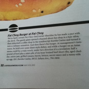 Fat Choy - The Fat Choy burger is really juicy and delicious! - New American Near Me - Las Vegas, Nevada Fat Choy - The Fat Choy burger is really juicy and delicious! - New American Near Me - Las Vegas, Nevada
