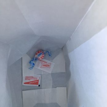 Sonic Drive-In - Bottom of bag - Ice Cream & Frozen Yogurt Near Me - Killeen, Texas