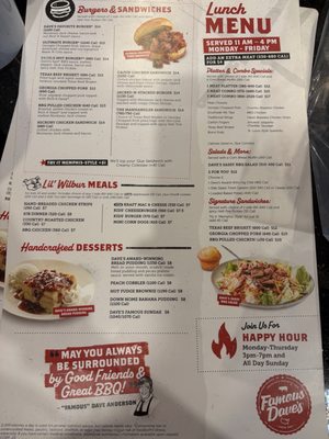 Menu photo 3 Famous Dave's Bar-B-Que El Paso, TX Menu photo 3 Famous Dave's Bar-B-Que El Paso, TX