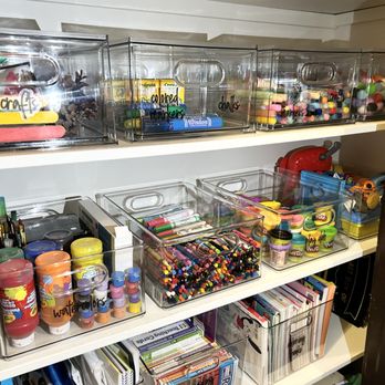 Serenity At Home - An organized yet functional craft closet. - Home Organization Near Me Serenity At Home - An organized yet functional craft closet. - Home Organization Near Me