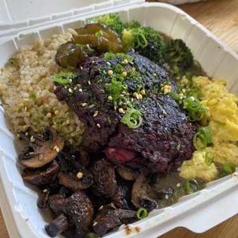 Juicy Brew - Wabi sabi moco $17 - Vegan Near Me - Honolulu, Hawaii