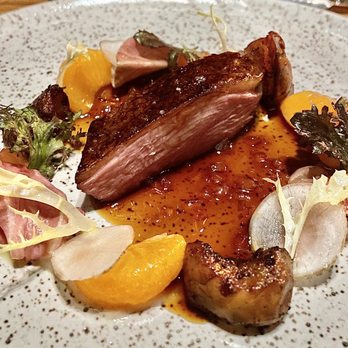 Lazy Bear - Dry-Aged Liberty Duck - Citrus, Sunchoke, Chicories - New American Near Me - San Francisco, California Lazy Bear - Dry-Aged Liberty Duck - Citrus, Sunchoke, Chicories - New American Near Me - San Francisco, California